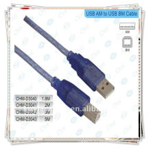 Никелевый кабель USB-кабеля, 2,0 А к мужчине Мужской кабель